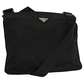 Prada-PRADA Shoulder Bag Nylon Black Auth 54878-Black