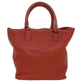 Autre Marque-BOTTEGAVENETA INTRECCIATO Tote Bag Leather Red Auth bs8358-Red