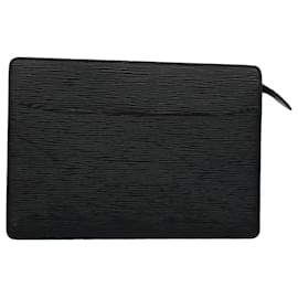 Louis Vuitton-LOUIS VUITTON Epi Pochette Homme Bolsa Clutch Preta M52522 LV Auth th4042-Preto