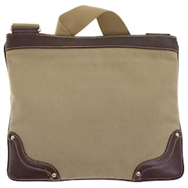 Prada-PRADA Shoulder Bag Canvas Beige Auth 54761-Beige