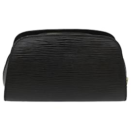 Louis Vuitton-LOUIS VUITTON Epi Dauphine PM Pouch Black M48442 LV Auth 54929-Black