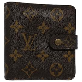 Louis Vuitton-LOUIS VUITTON Monogram Compact zip Wallet M61667 TB de autenticación de LV877-Monograma