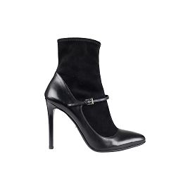 Prada Suede Sock Boots with Strap Black
