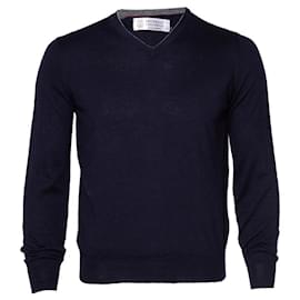 Brunello Cucinelli-Brunello Cucinelli, Cashmere sweater in blue-Blue