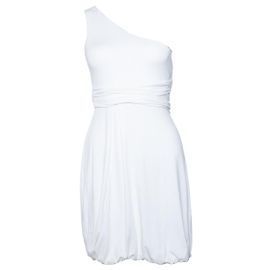 Pinko, robe drapée à une épaule Blanc