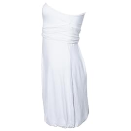 Pinko-Pinko, vestido drapeado de un hombro-Blanco