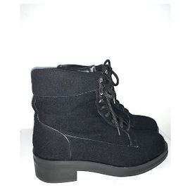 Chanel Ankle Boots Black Black