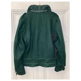 Maison Martin Margiela-Deconstructed wool jacket-Dark green