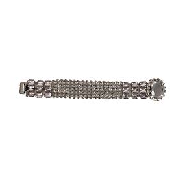 Pulseira multicamadas de strass Miu Miu Cinza
