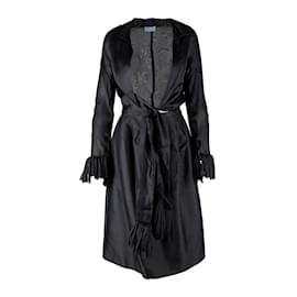 Prada-Conjunto de falda y top transparente de Prada-Negro