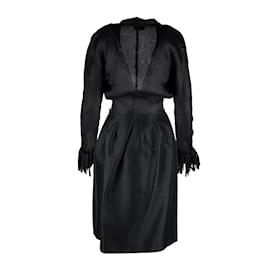 Prada-Prada Sheer Top and Skirt Set-Black