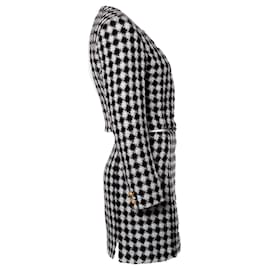 Autre Marque-VERSACE Jeans Couture, Pied de poule set-Black,White