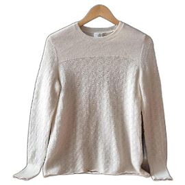 Elfenbeinfarbener Kaschmirpullover von Club Monaco Weiß Beige Roh Aus weiß