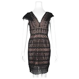 Autre Marque-Aijek Black Lace Dress-Black