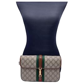 Gucci-Jackie en cuir et toile suprême GG 1961 Belt bag 95/38-Beige
