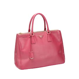 Prada-Saffiano Lux Large Double Zip Tote-Pink