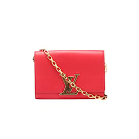 Louis Vuitton-Portafoglio Louise con catena-Rosso