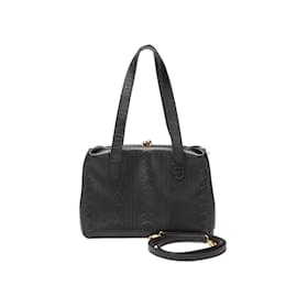 Fendi-Leather Handbag-Black