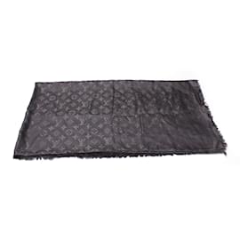Louis Vuitton-Monogram Silk Shawl  M74752-Grey