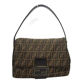 Fendi-Zucca Canvas Mamma Forever Shoulder Bag 8BR638-Brown