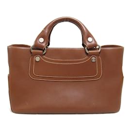 Céline-Leather Boogie Handbag-Brown
