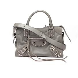Balenciaga-Motocross City Bag-Grey