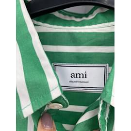 Ami-Camisetas AMI.eu (tour de cou / colarinho) 40 Algodão-Verde