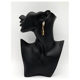 Chanel-Chanel 1980's Hammered Gold 31 Rue Cambon Paris Earrings-Golden