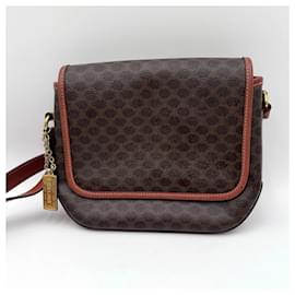Céline-Celine Triomphe Flap Crossbody Shoulder Bag-Brown