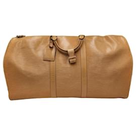 Louis Vuitton-Louis Vuitton Beige Keepall 60 Epi Leather Boston bag-Beige