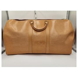 Louis Vuitton-Louis Vuitton Beige Keepall 60 Epi Leather Boston bag-Beige
