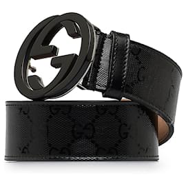 Gucci-Gucci Black Interlocking G Belt-Black
