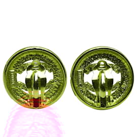 Chanel-Boucles d'oreilles à clip CC en or Chanel-Doré