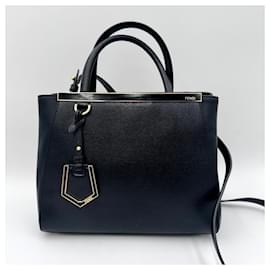 Fendi-Fendi 2 Jours Tote and Shoulder Bag-Black