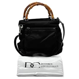 Gucci-gucci 2way Bamboo Shoulder Handbag-Black