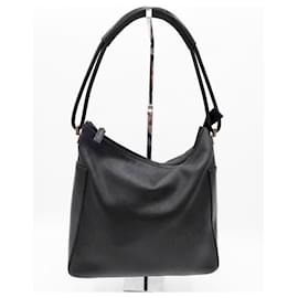 Gucci-Gucci Leather Hobo Shoulder Bag-Black