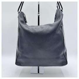 Gucci-Gucci Leather Hobo Shoulder Bag-Black