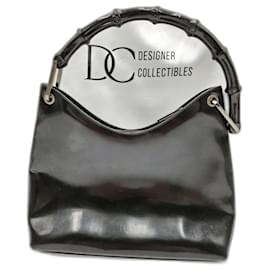 Gucci-Gucci Hobo Black Bamboo Shoulder Bag-Black