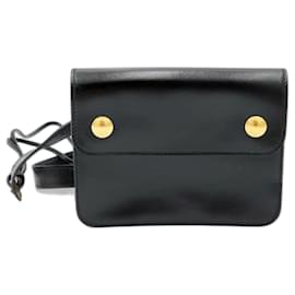 Hermès-Hermès Pochette Belt Waist Bum Bag Calf Leather-Black