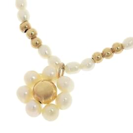 & Other Stories-14Collar de flores de perlas de oro k-Dorado