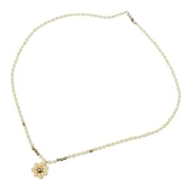 & Other Stories-14k Gold Pearl Flower Necklace-Golden