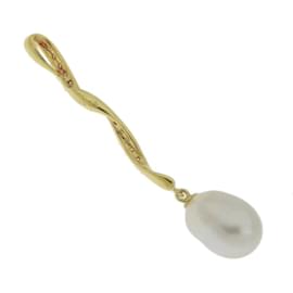 & Other Stories-18Pendentif perle diamant or k-Doré