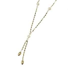 & Other Stories-18k Collana con pendente a goccia di perle dorate-D'oro