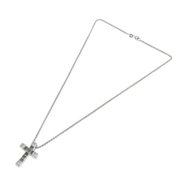 & Other Stories-18k Collier pendentif croix en or et diamants-Argenté