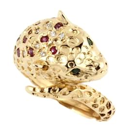 & Other Stories-18k Gold Panther Ring in Excellent Condition-Golden