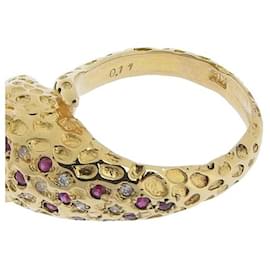 & Other Stories-18k Gold Panther Ring in Excellent Condition-Golden