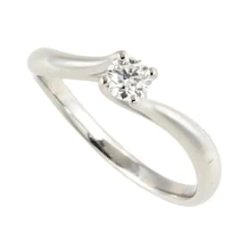 & Other Stories-Platinum Diamond Ring-Silvery