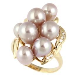 & Other Stories-18k Gold Diamond Pearl Ring-Golden