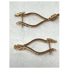Gucci-FLORA 18K ROSE GOLD DOUBLE G EARRINGS IN UNDEFINED-D'oro