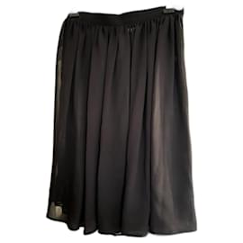 Yves Saint Laurent Black Silk Skirt Size 38 Black